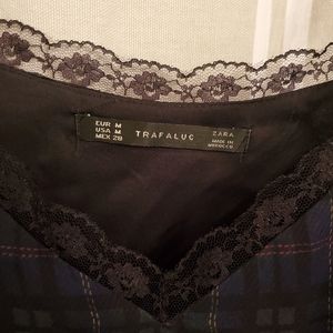 Zara Plaid Slip Dress